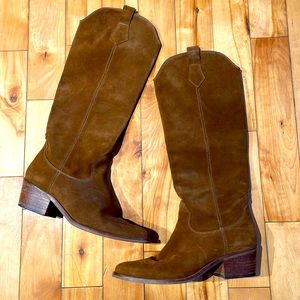 Women’s APROPO suede knee high boots with inside zip size 40